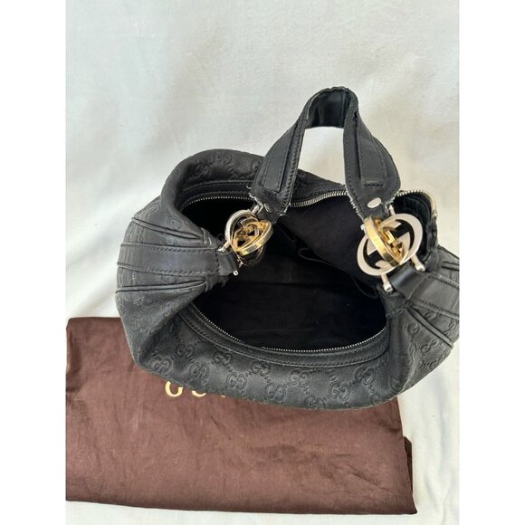 Gucci Guccissima Hobo GG Leather Twins Medium Shoulder Bag Brown - Picture 7 of 16